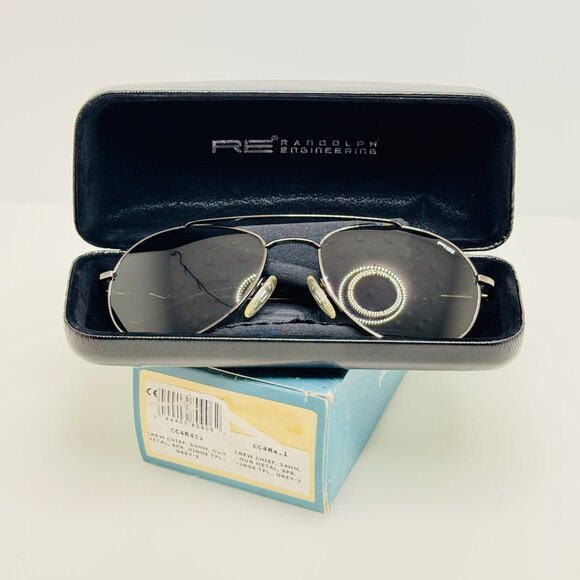 Randolph Engineering Sunglasses CC4R411 Crew Chief 54MM Gun Metal SPR Hinge - Picture 9 of 11